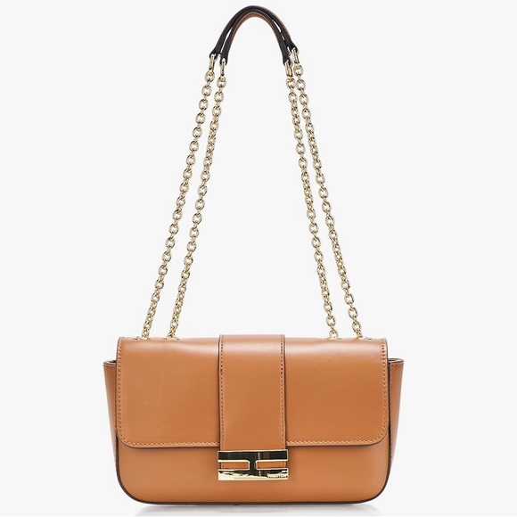 H by Halston Handbags - H by HALSTON Lizzy Oak Faux Leather Shoulder Bag--NWT